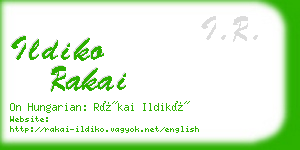 ildiko rakai business card